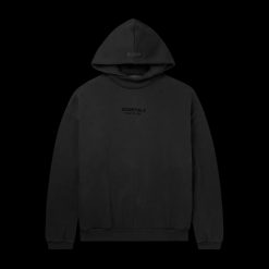 FEAR OF GOD ESSENTIALS JET BLACK HOODIE FW23