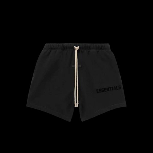 FEAR OF GOD ESSENTIALS JET BLACK SHORTS SS23