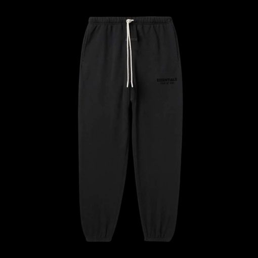 FEAR OF GOD ESSENTIALS JET BLACK SWEATPANTS FW23