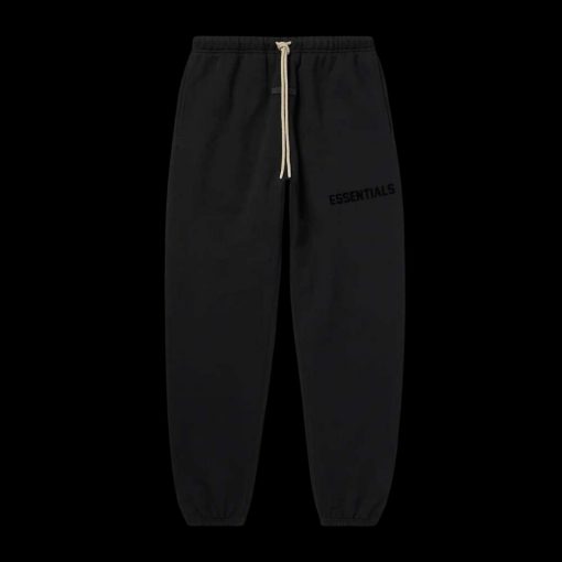 FEAR OF GOD ESSENTIALS JET BLACK SWEATPANTS SS23