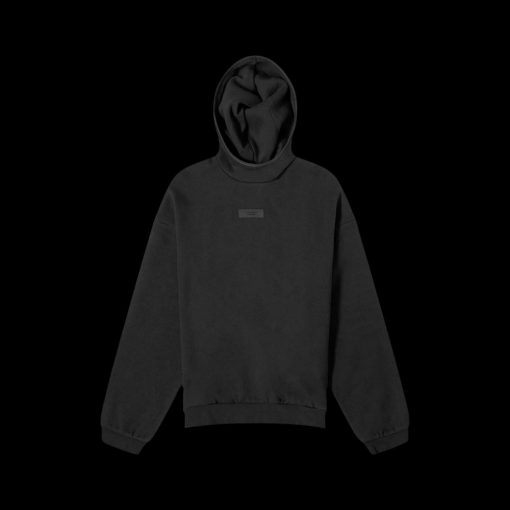 FEAR OF GOD ESSENTIALS JET BLACK TAB HOODIE SS24