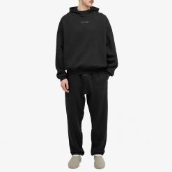 FEAR OF GOD ESSENTIALS JET BLACK TAB HOODIE SS24