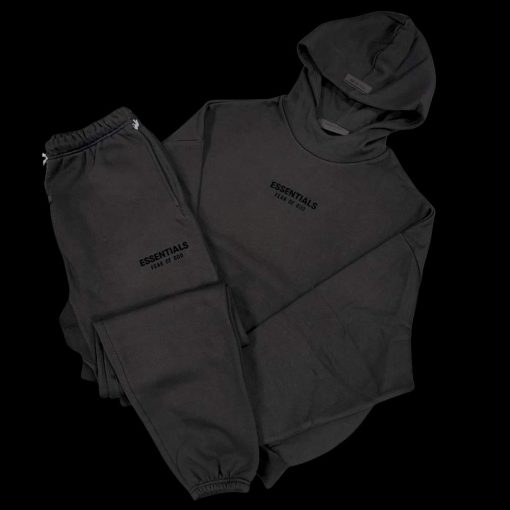 FEAR OF GOD ESSENTIALS JET BLACK TRACKSUIT FW23