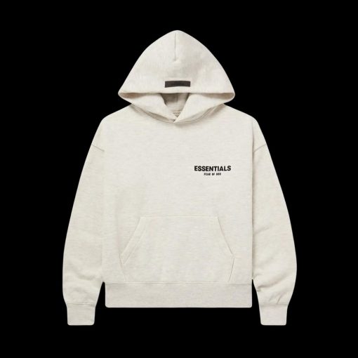 FEAR OF GOD ESSENTIALS KIDS LIGHT HEATHER OATMEAL HOODIE SS22