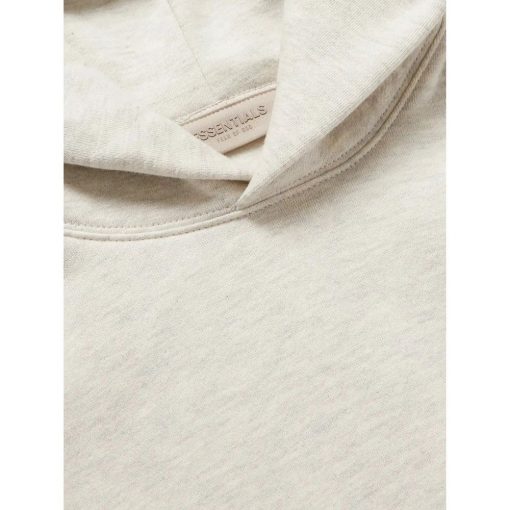 FEAR OF GOD ESSENTIALS KIDS LIGHT HEATHER OATMEAL HOODIE SS22