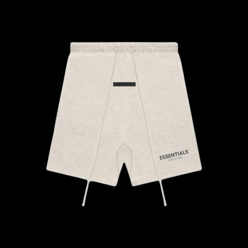 FEAR OF GOD ESSENTIALS LIGHT HEATHER OATMEAL CORE COLLECTION SHORTS