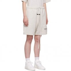 FEAR OF GOD ESSENTIALS LIGHT HEATHER OATMEAL CORE COLLECTION SHORTS