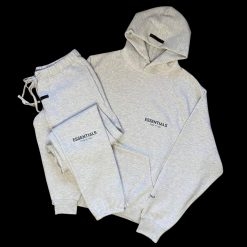 FEAR OF GOD ESSENTIALS LIGHT HEATHER OATMEAL CORE COLLECTION TRACKSUIT