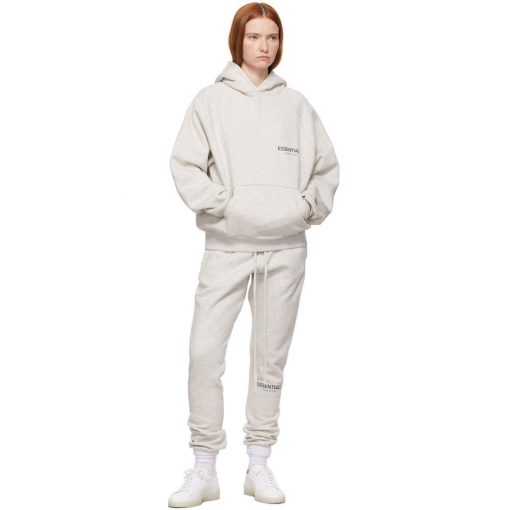 FEAR OF GOD ESSENTIALS LIGHT HEATHER OATMEAL CORE COLLECTION TRACKSUIT