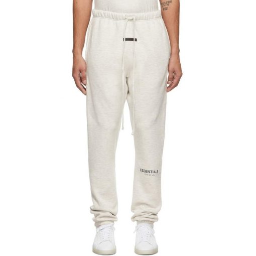 FEAR OF GOD ESSENTIALS LIGHT HEATHER OATMEAL SWEATPANTS