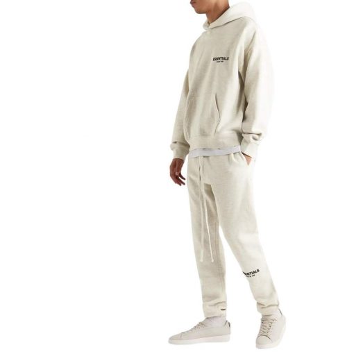 FEAR OF GOD ESSENTIALS LIGHT HEATHER OATMEAL SWEATPANTS SS22