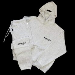 FEAR OF GOD ESSENTIALS LIGHT HEATHER OATMEAL TRACKSUIT SS22