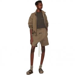 FEAR OF GOD ESSENTIALS WOOD BROWN SHORTS FW22