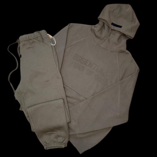 FEAR OF GOD ESSENTIALS WOOD BROWN TRACKSUIT FW22