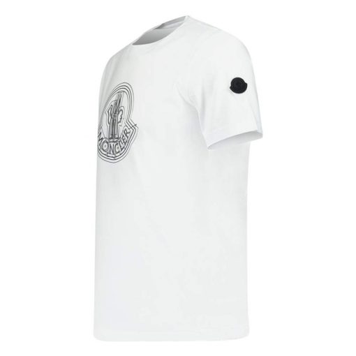 Moncler Large Print Logo TShirt White