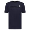 Moncler Logo Print Cotton TShirt Navy