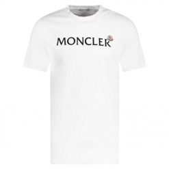 Moncler Logo Printed TShirt White