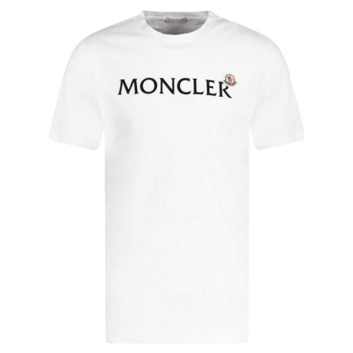 Moncler Logo Printed TShirt White