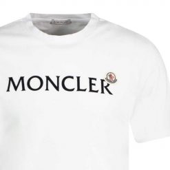 Moncler Logo Printed TShirt White