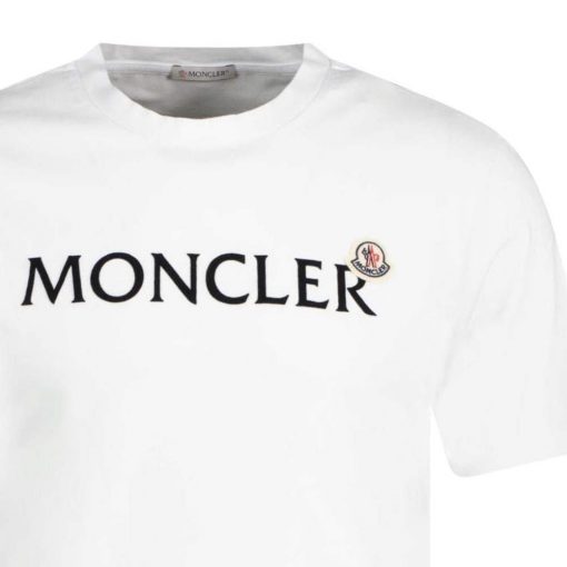 Moncler Logo Printed TShirt White