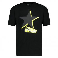 Palm Angels Rockstar Print TShirt Black