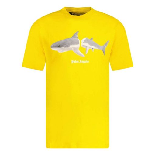 Palm Angels Shark Print TShirt Yellow