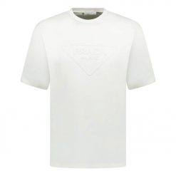 Prada Triangle Logo TShirt White