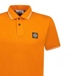 Stone Island Compass Logo Polo Orange