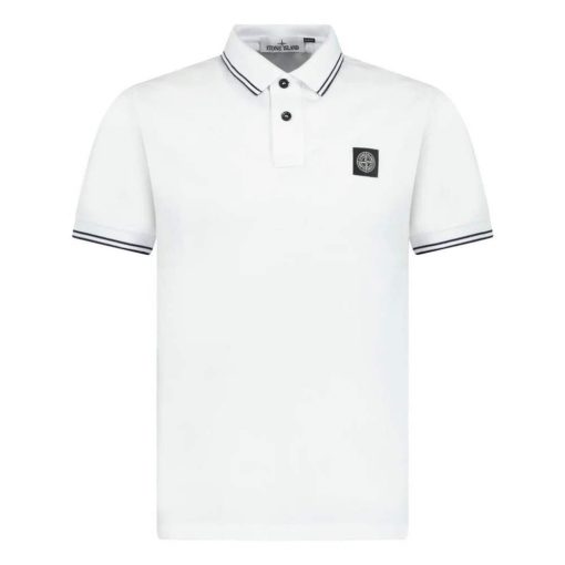 Stone Island Compass Logo Polo White