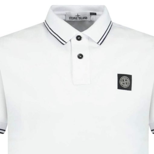 Stone Island Compass Logo Polo White