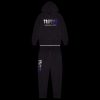 TRAPSTAR CHENILLE DECODED 20 HOODED TRACKSUIT BLACK BLUE