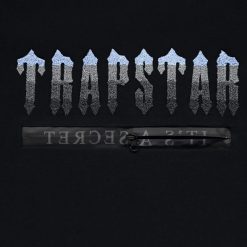 TRAPSTAR CHENILLE DECODED 20 HOODED TRACKSUIT BLACK ICE BLUE