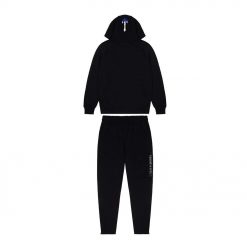 TRAPSTAR CHENILLE DECODED 20 HOODED TRACKSUIT BLACK ICE EDITION