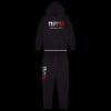 TRAPSTAR CHENILLE DECODED 20 HOODED TRACKSUIT BLACK RED