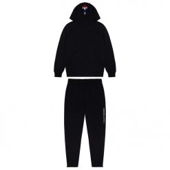 TRAPSTAR CHENILLE DECODED 20 HOODED TRACKSUIT BLACK REVOLUTION