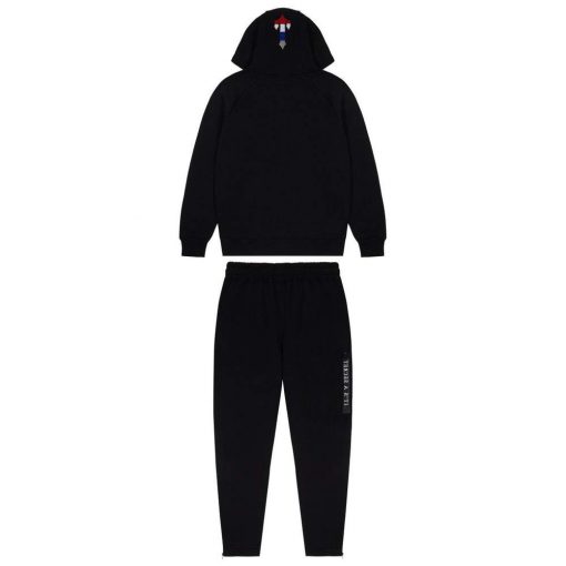 TRAPSTAR CHENILLE DECODED 20 HOODED TRACKSUIT BLACK REVOLUTION