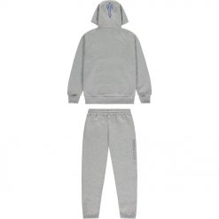 TRAPSTAR CHENILLE DECODED 20 HOODED TRACKSUIT GREY BLUE