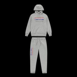 TRAPSTAR CHENILLE DECODED 20 HOODED TRACKSUIT GREY REVOLUTION