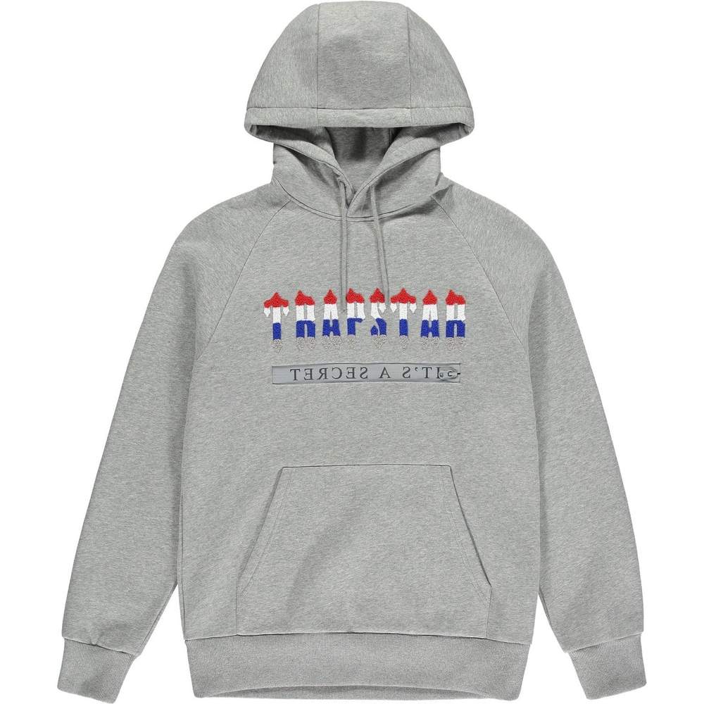 TRAPSTAR CHENILLE DECODED 20 HOODED TRACKSUIT GREY REVOLUTION