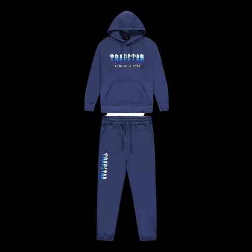 TRAPSTAR CHENILLE DECODED 20 HOODED TRACKSUIT MEDIEVAL BLUE