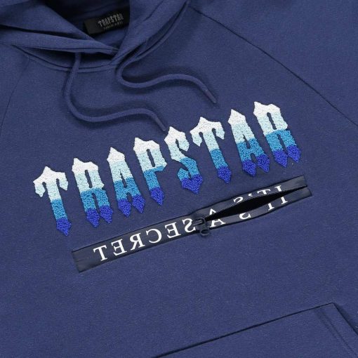 TRAPSTAR CHENILLE DECODED 20 HOODED TRACKSUIT MEDIEVAL BLUE