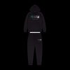 TRAPSTAR CHENILLE DECODED HOODED TRACKSUIT BLACK GREEN BEE