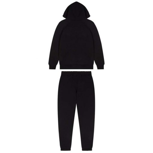 TRAPSTAR CHENILLE DECODED HOODED TRACKSUIT BLACK GREEN BEE