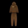 TRAPSTAR CHENILLE DECODED HOODED TRACKSUIT EARTH BROWN