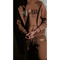 TRAPSTAR CHENILLE DECODED HOODED TRACKSUIT EARTH BROWN