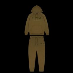 TRAPSTAR CHENILLE DECODED HOODED TRACKSUIT OLIVE CAMO MILITARY EDITION