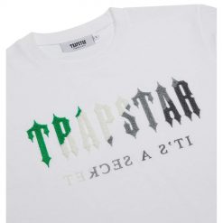 TRAPSTAR CHENILLE DECODED SHORT SET WHITE GREEN