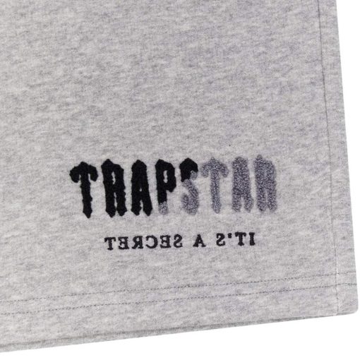 TRAPSTAR CHENILLE DECODED SHORT SET WHITE GREY