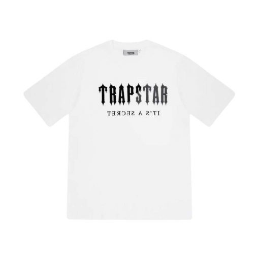 TRAPSTAR CHENILLE DECODED SHORT SET WHITE GREY