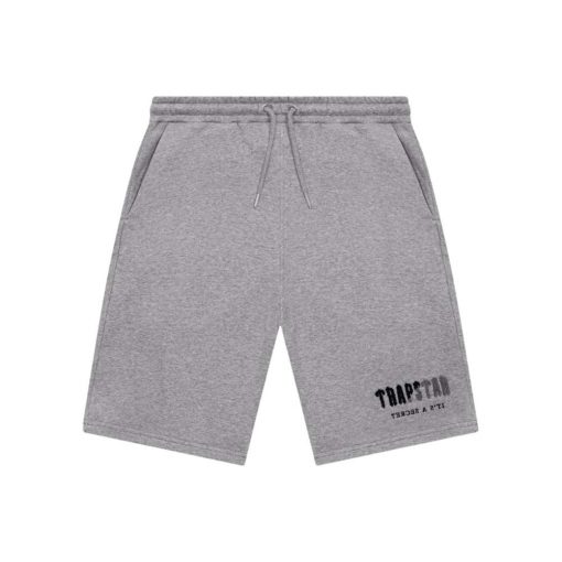 TRAPSTAR CHENILLE DECODED SHORT SET WHITE GREY